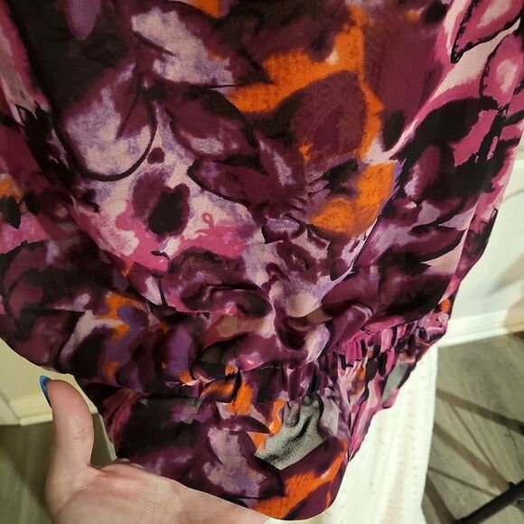 a.n.a red, pink, and purple top shell - Picture 2 of 7